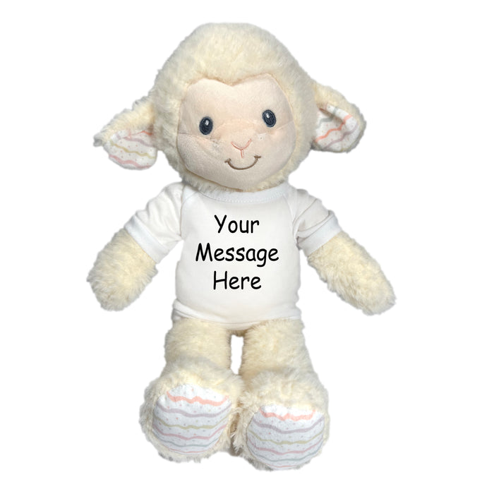 Personalized Stuffed Sheep / Lamb - 12 Inch LoveLee Lamb, Ebba Baby Plush