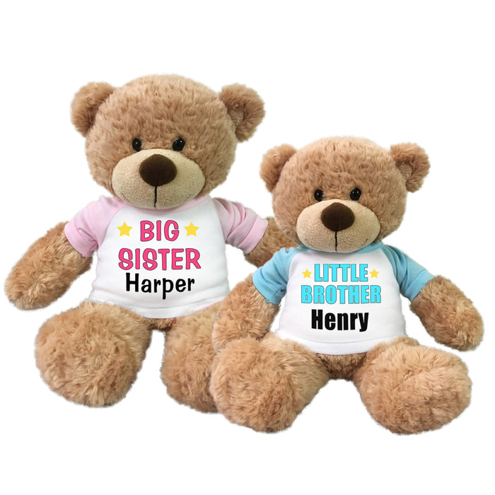 Big Sister / Little Brother Teddy Bears - Set of 2 Bonny Bears