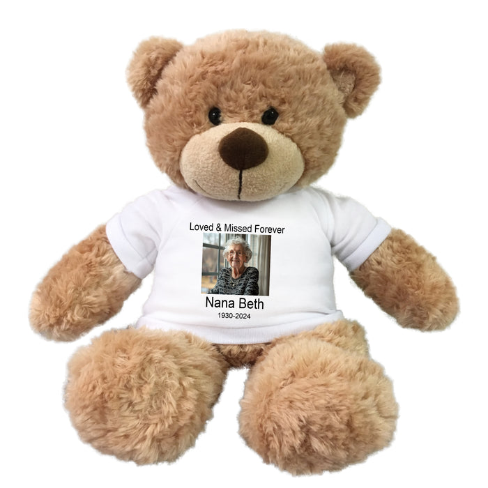 Personalized Photo Memorial Teddy Bear - 14 Inch Bonny Bear