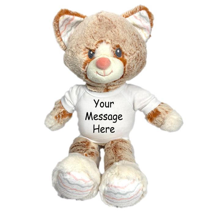 Personalized Stuffed Cat - 12 inch Ebba Plush Kit Kitten