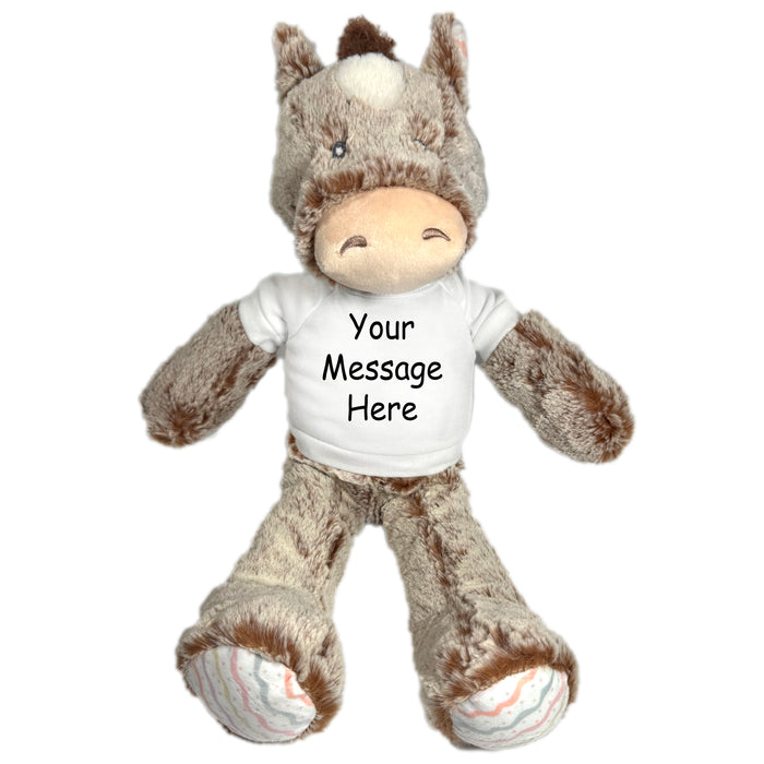 Personalized Stuffed Horse - 12" Promise Pony, Ebba Baby Plush Collection