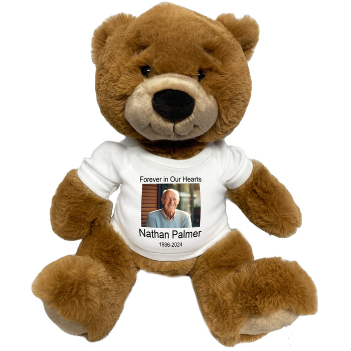 Personalized Memorial Teddy Bear - 14 Inch Ginger Bear