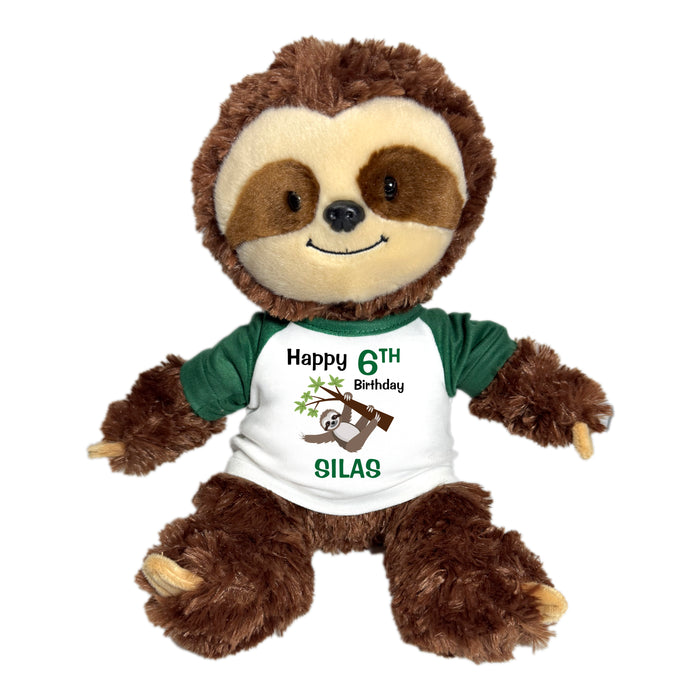 Personalized Birthday Sloth- 12 Inch Tubbie Wubbie Sloth