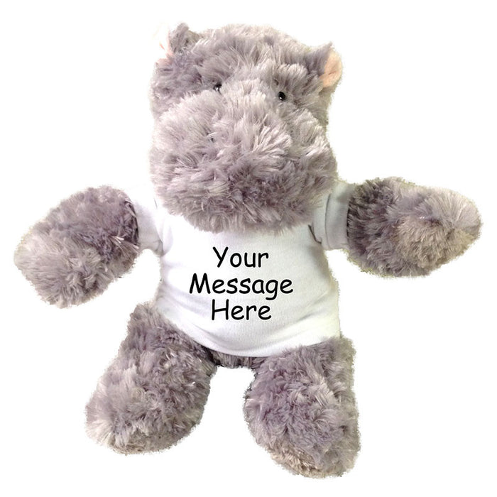 Personalized Stuffed Hippo - 12 inch Aurora Plush