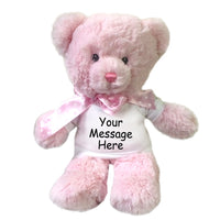Personalized Teddy Bear - 12 inch Pink Baby Bear by Aurora Plush
