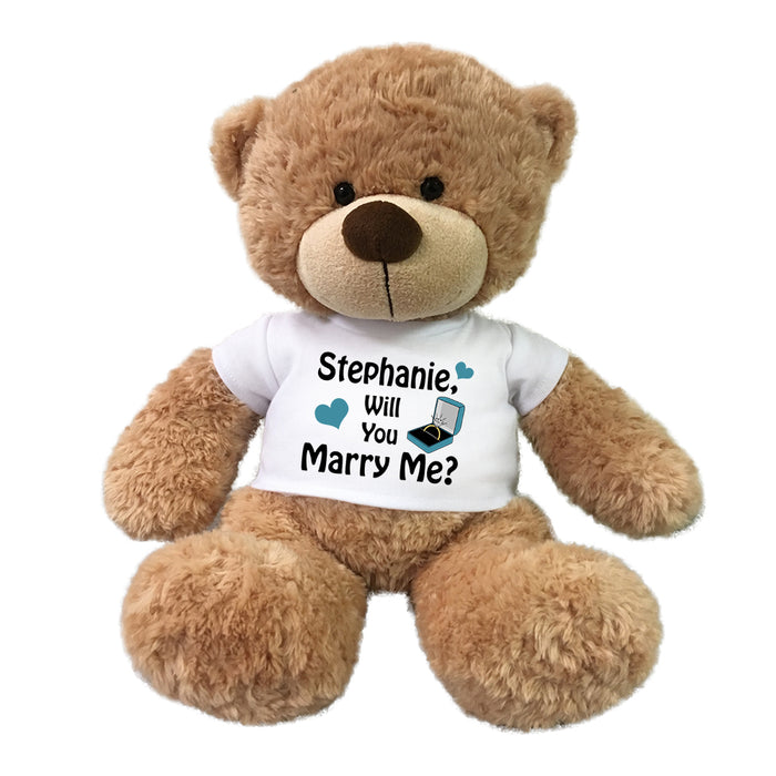 Will You Marry Me Proposal Teddy Bear - Personalized 16" Bonny Bear