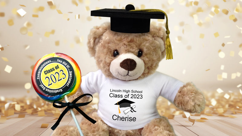 Congratulate your Grad with a Personalized Teddy Bear or Stuffed Animal!