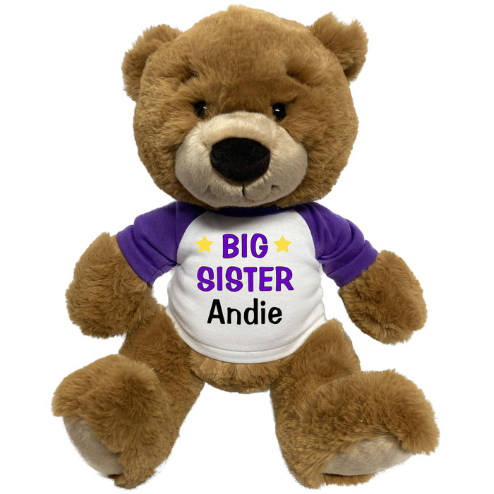 Big Sister Teddy Bear - Personalized 14 Inch Ginger Bear
