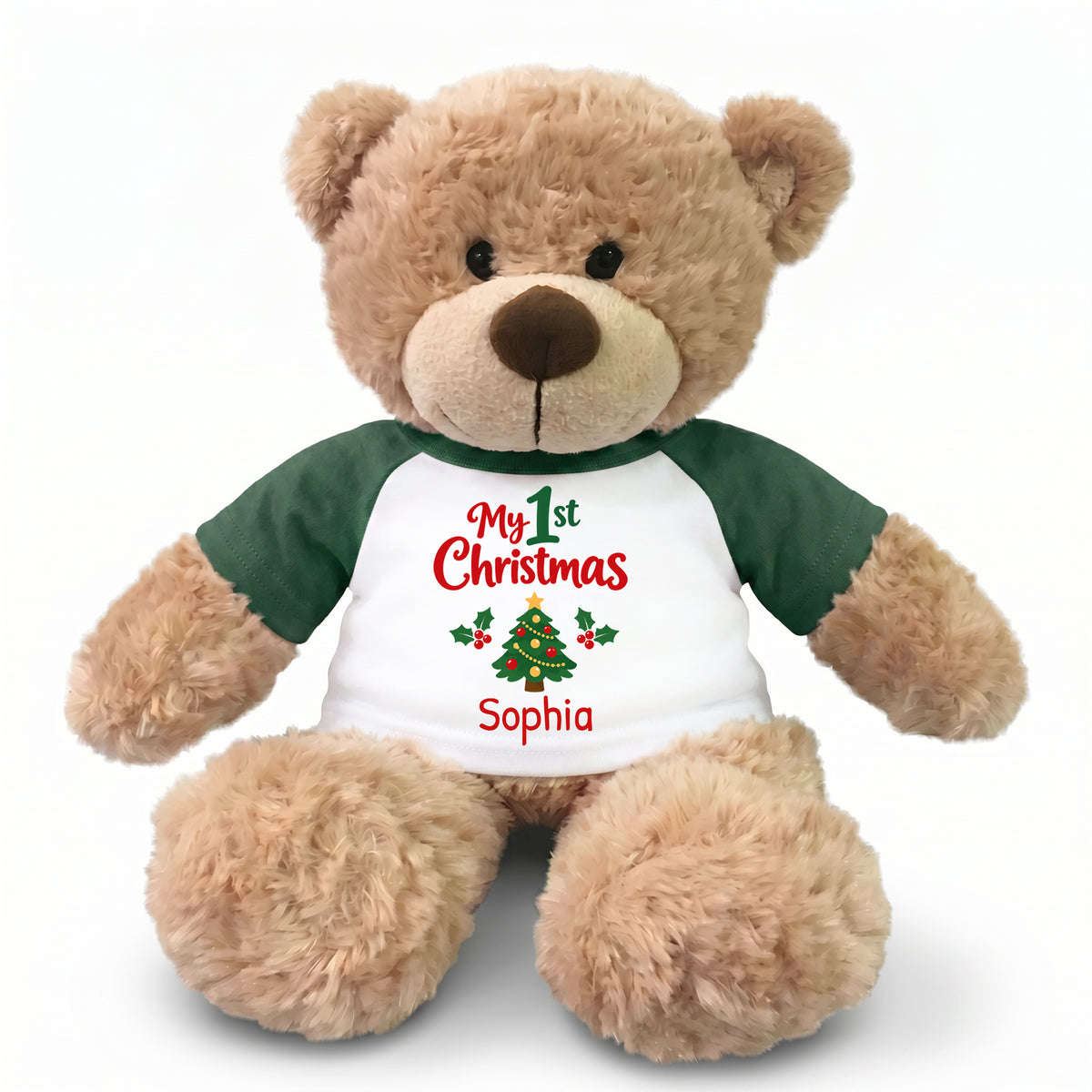 Personalized Christmas Teddy Bear - 13 Inch Bonny Bear