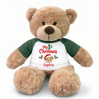 Personalized Christmas Teddy Bear - 13 Inch Bonny Bear