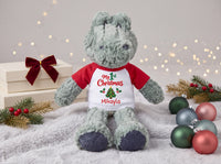 Personalized Christmas Stuffed Crocodile / Alligator - 12 Inch Plush Alli Gator