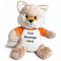 Personalized Stuffed Fox - 11 Inch Fancy Fox - Orange Shirt