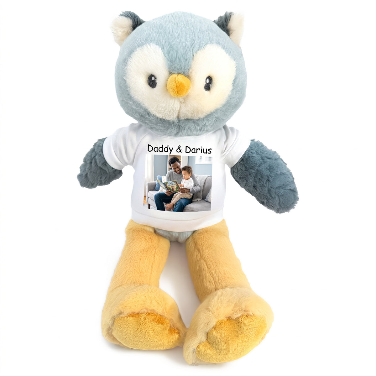 Personalized Stuffed Owl - 12 Inch Ollie Owl with Photo & Text