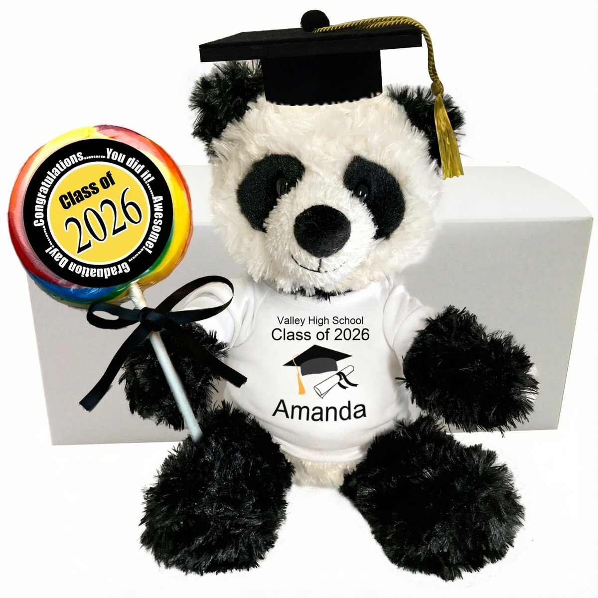 Personalized Graduation Class of 2026 Panda Gift Set - 12" Tubbie Wubbie Panda