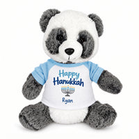 Personalized Hanukkah Stuffed Panda - 11 Inch Plush Ping Panda