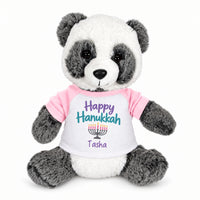 Personalized Hanukkah Stuffed Panda - 11 Inch Plush Ping Panda