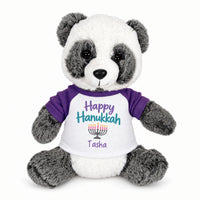 Personalized Hanukkah Stuffed Panda - 11 Inch Plush Ping Panda