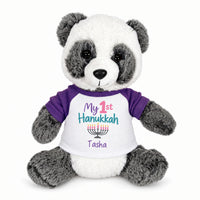 Personalized Hanukkah Stuffed Panda - 11 Inch Plush Ping Panda