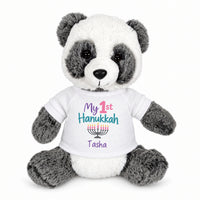 Personalized Hanukkah Stuffed Panda - 11 Inch Plush Ping Panda