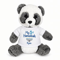 Personalized Hanukkah Stuffed Panda - 11 Inch Plush Ping Panda