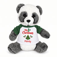 Personalized Christmas Stuffed Panda - 11 Inch Plush Ping Panda