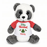 Personalized Christmas Stuffed Panda - 11 Inch Plush Ping Panda