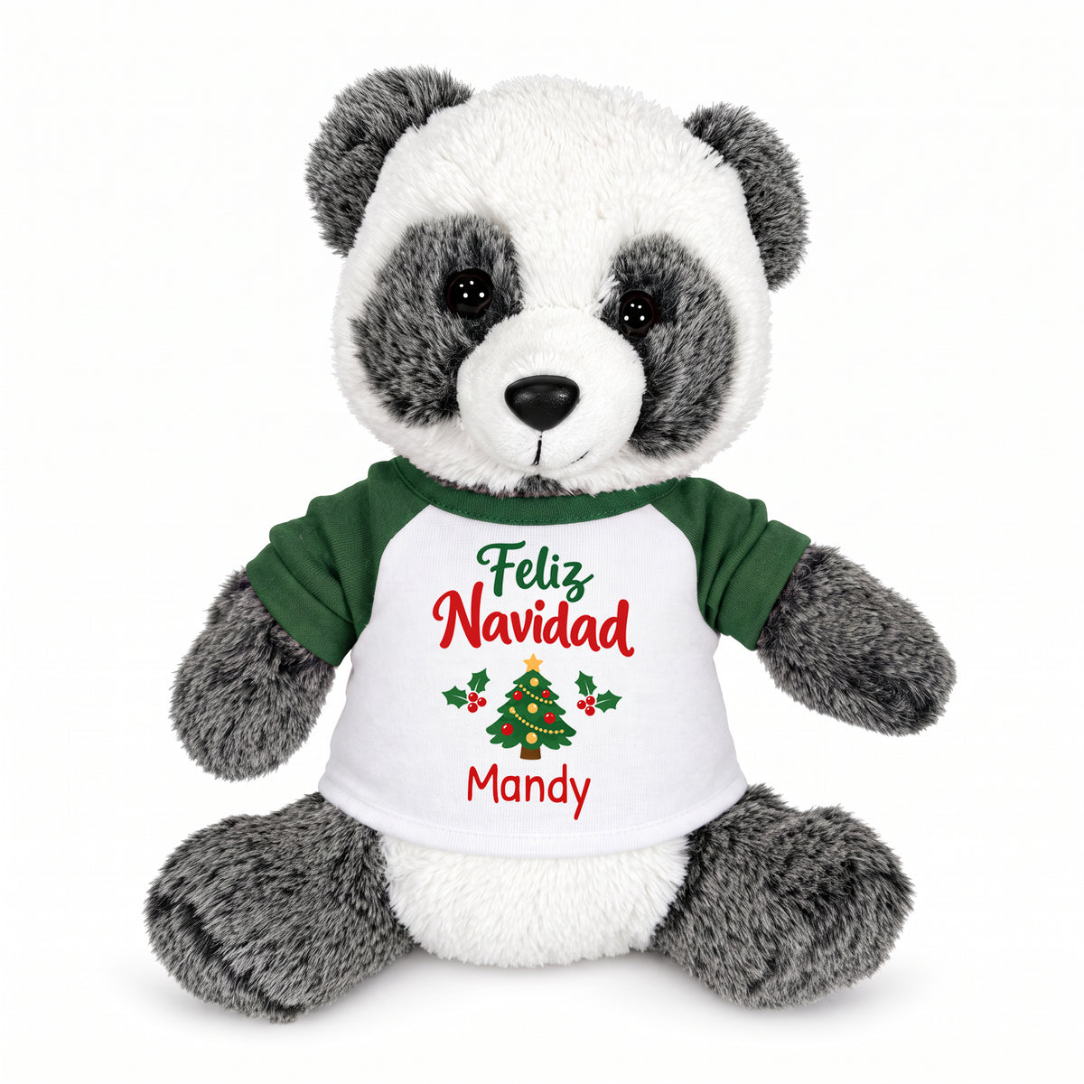 Personalized Christmas Stuffed Panda - 11 Inch Plush Ping Panda