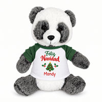 Personalized Christmas Stuffed Panda - 11 Inch Plush Ping Panda