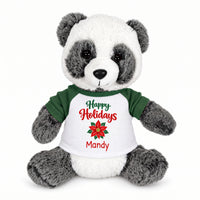 Personalized Christmas Stuffed Panda - 11 Inch Plush Ping Panda