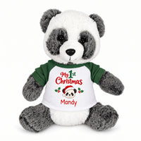 Personalized Christmas Stuffed Panda - 11 Inch Plush Ping Panda