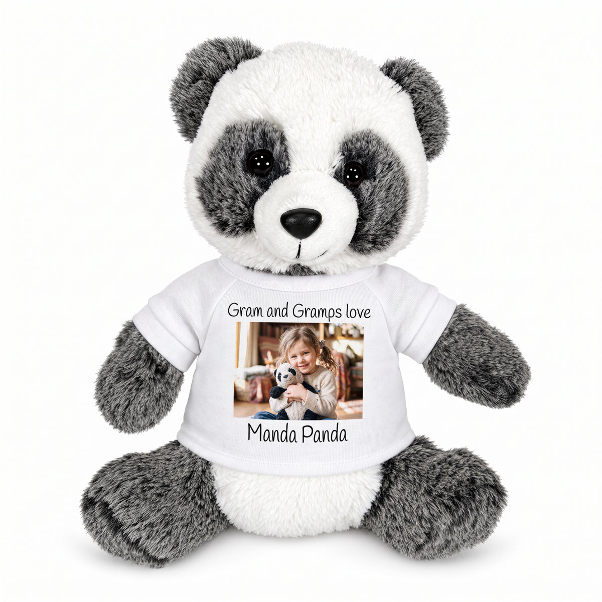Personalized Stuffed Panda - 11 inch Plush  Ping Panda Bear with Photo and/or Text
