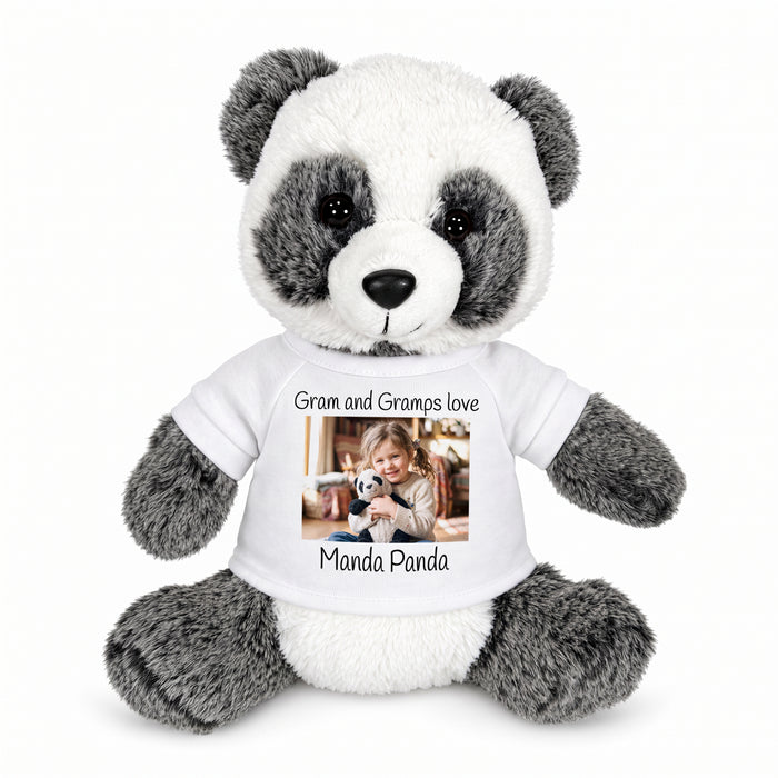 Personalized Stuffed Panda - 11 inch Plush  Ping Panda Bear with Photo and/or Text