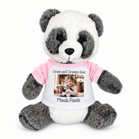 Personalized Stuffed Panda - 11 inch Plush  Ping Panda Bear with Photo and/or Text