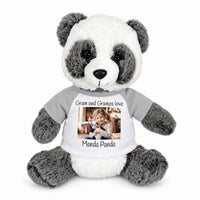Personalized Stuffed Panda - 11 inch Plush  Ping Panda Bear with Photo and/or Text