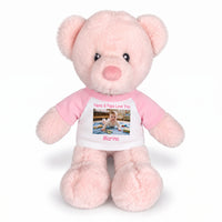 Personalized Teddy Bear - 11 inch Pink Baby Kori Bear with Photo and/or Text - , 