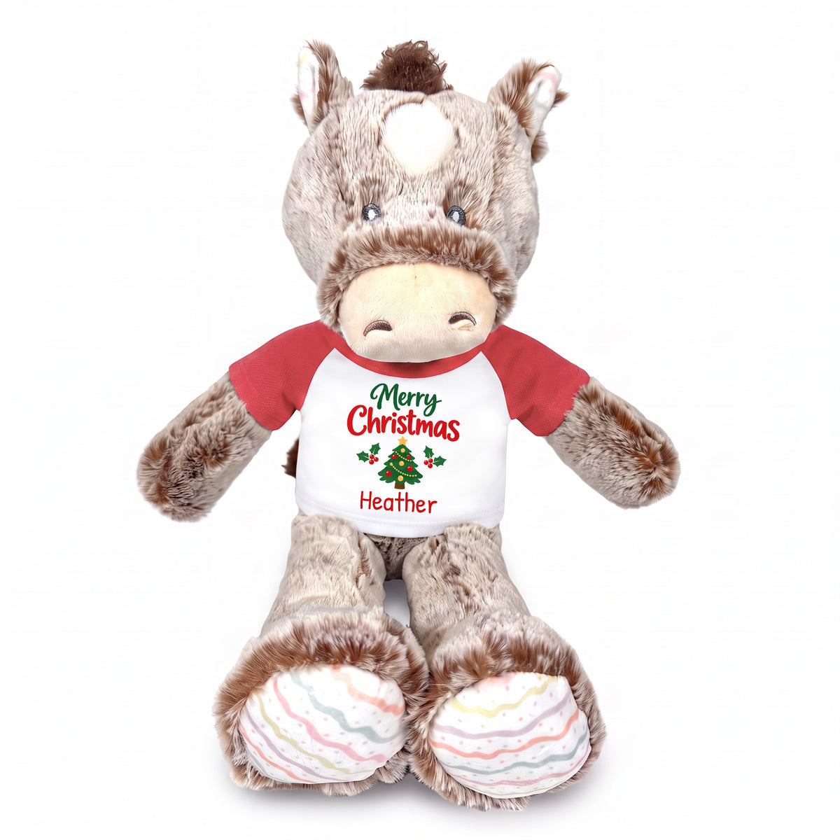 Personalized Christmas Stuffed Horse - 12 Inch Plush Promise Pony
