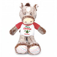 Personalized Christmas Stuffed Horse - 12 Inch Plush Promise Pony