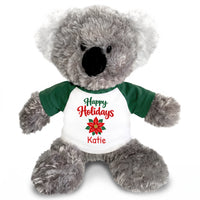 Personalized Christmas Stuffed Koala - 12 Inch Plush Tubbie Wubbies Koala