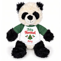 Personalized Christmas Stuffed Panda - 12 Inch Plush Tubbie Wubbies Panda