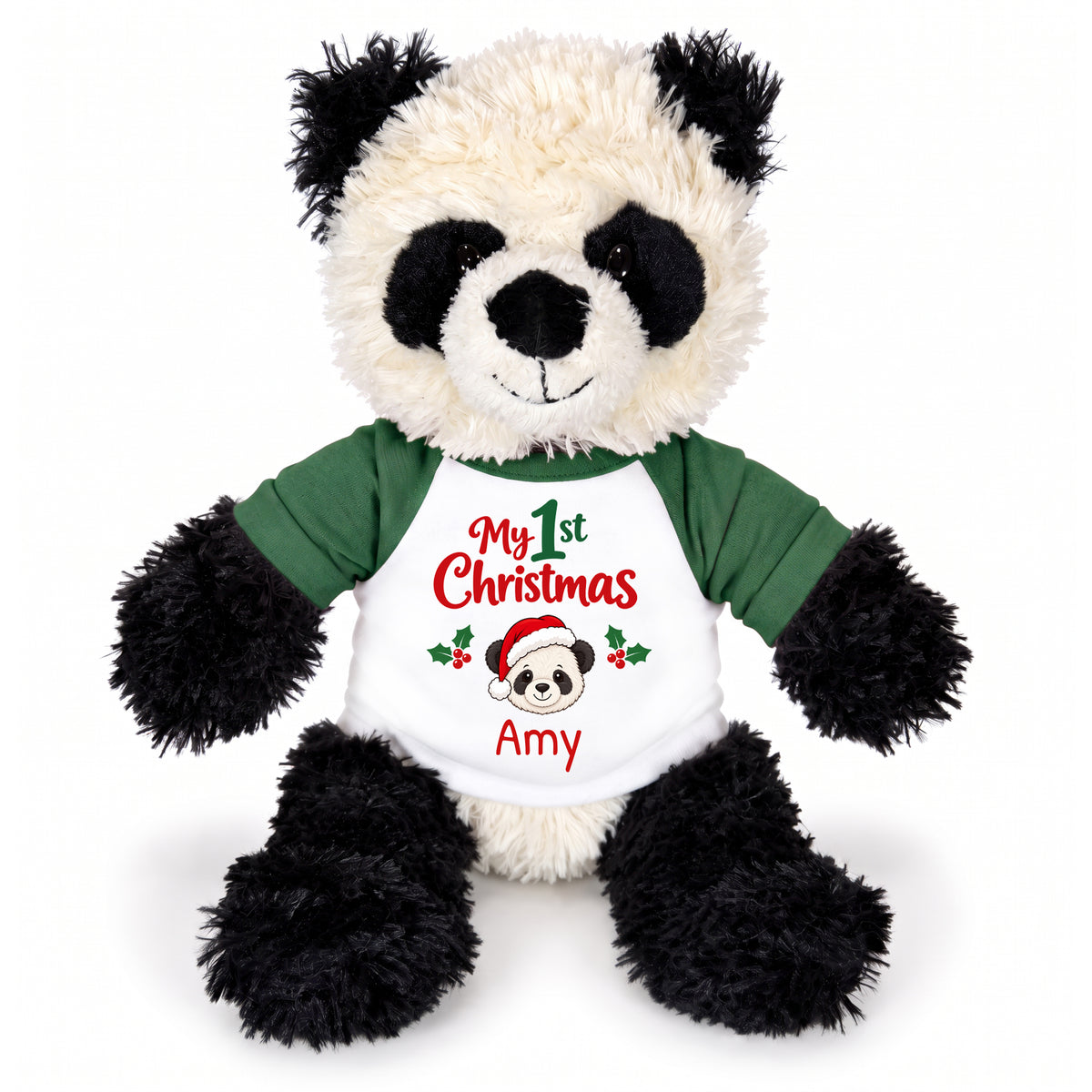 Personalized Christmas Stuffed Panda - 12 Inch Plush Tubbie Wubbies Panda