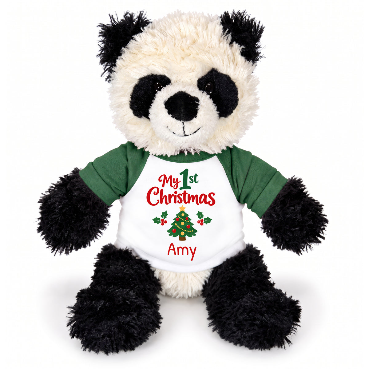 Personalized Christmas Stuffed Panda - 12 Inch Plush Tubbie Wubbies Panda