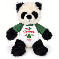 Personalized Christmas Stuffed Panda - 12 Inch Plush Tubbie Wubbies Panda
