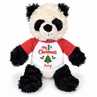 Personalized Christmas Stuffed Panda - 12 Inch Plush Tubbie Wubbies Panda