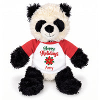 Personalized Christmas Stuffed Panda - 12 Inch Plush Tubbie Wubbies Panda