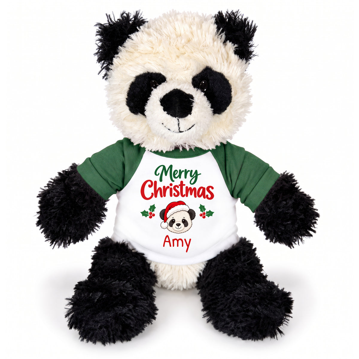 Personalized Christmas Stuffed Panda - 12 Inch Plush Tubbie Wubbies Panda