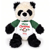 Personalized Christmas Stuffed Panda - 12 Inch Plush Tubbie Wubbies Panda