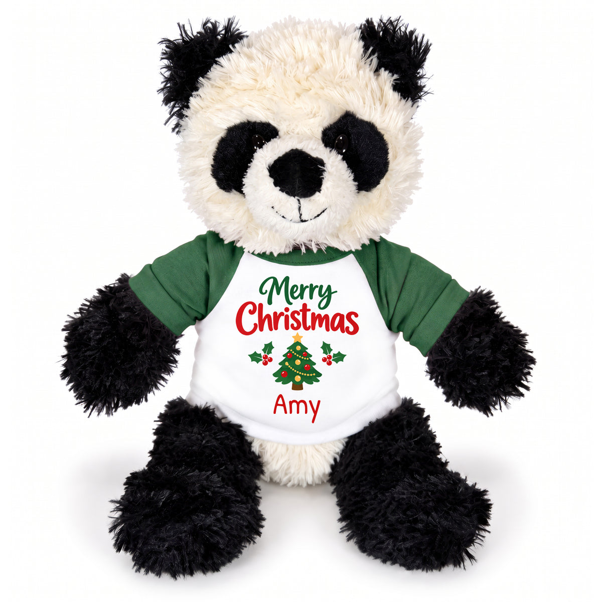 Personalized Christmas Stuffed Panda - 12 Inch Plush Tubbie Wubbies Panda