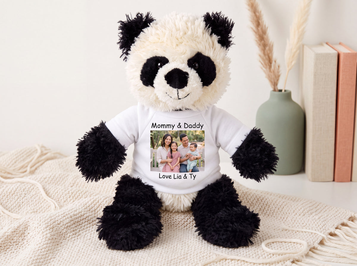 Personalized Stuffed Panda - 12" Aurora Tubbie Wubbies Panda with Photo and/or Text