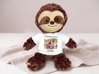Personalized Stuffed Sloth - 12 inch Plush Tubbie Wubbie Sloth with Photo and/or Text - , 