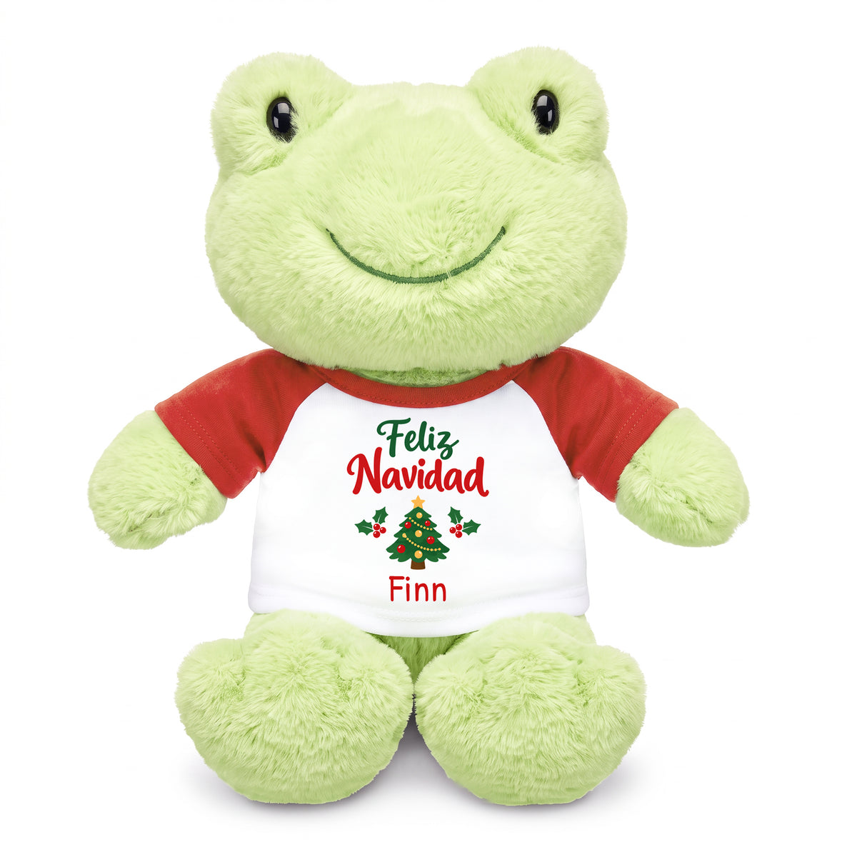Personalized Christmas Stuffed Frog - 12 Inch Plush Tumbletoes Frog